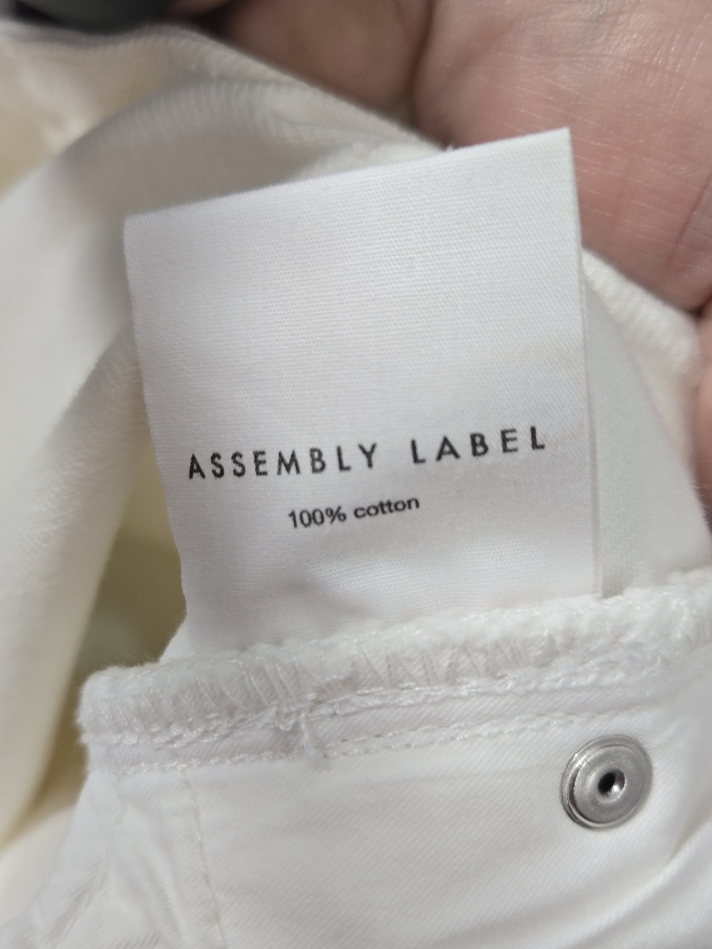 Assembly Label Women's Ivory White Jeans Sz 30 Like New 100% Cotton — image 3 of 7